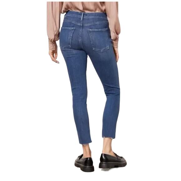 AGOLDE Jeans Sophie Cropped Raw Hem Dark Wash Size 29 - Picture 10 of 10